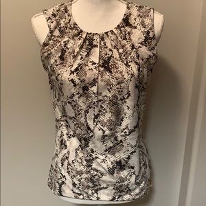 Calvin Klein pleated sleeveless blouse